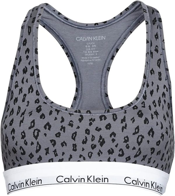 Calvin Klein Bralette Femme Soutien-gorge moulé Gris Noir-0