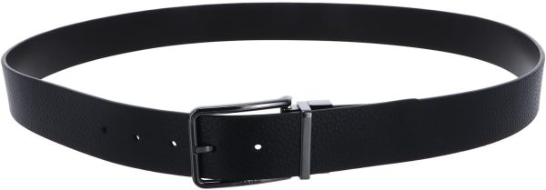Ceinture Cuir Calvin Klein Homme Boucle Ardillon Noir-2