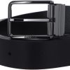 Ceinture Cuir Calvin Klein Homme Boucle Ardillon Noir-0