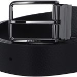 Ceinture Cuir Calvin Klein Homme Boucle Ardillon Noir-0