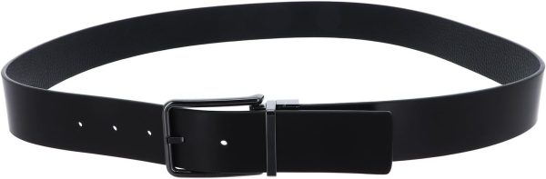Ceinture Cuir Calvin Klein Homme Boucle Ardillon Noir-3
