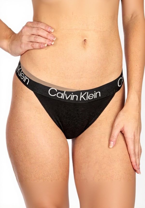 String Calvin Klein femme coton noir lingerie confort