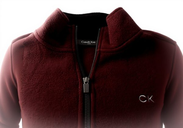 Pull Golf Calvin Klein Polaire Extensible Demi-Zip Homme