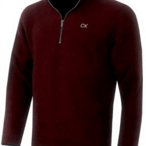 Pull Golf Calvin Klein Polaire Extensible Demi-Zip Homme