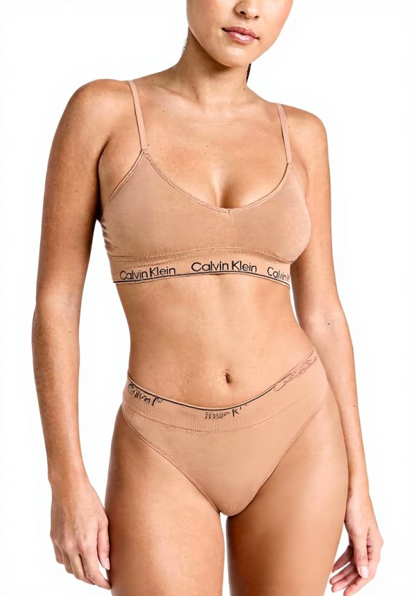 Soutien-gorge Calvin Klein coton naturel triangle femme