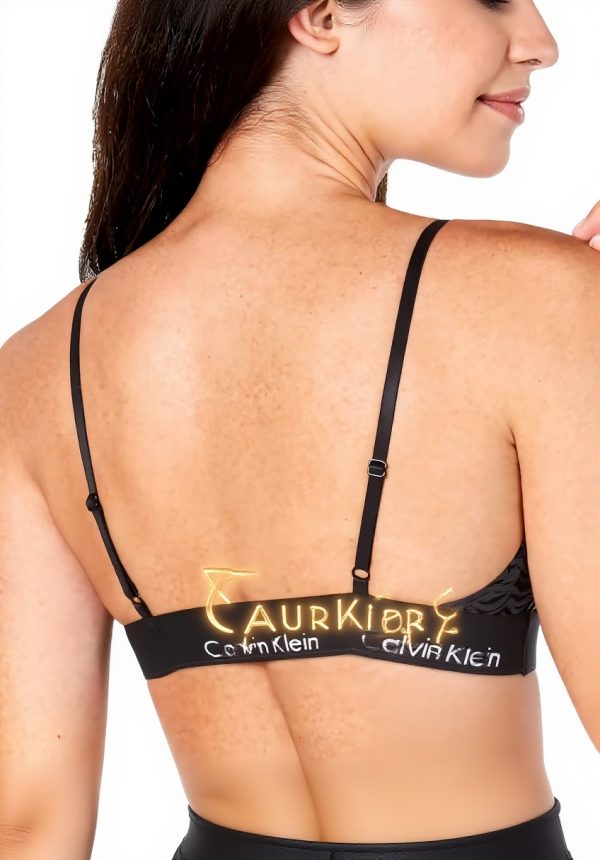 Soutien-gorge femme Calvin Klein coton zébré moderne noir