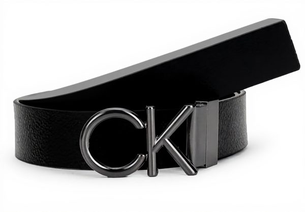 Ceinture homme Calvin Klein cuir boucle métal CK 3,5 cm