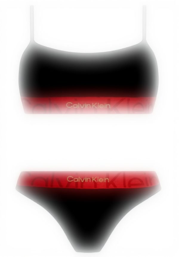 Ensemble lingerie Calvin Klein bralette string coton