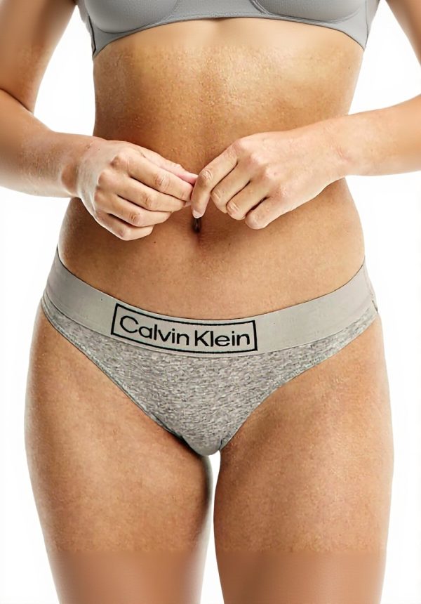 Culotte Calvin Klein Gris Coton Stretch Confortable Femme