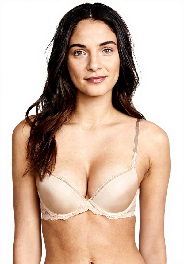 Soutien-gorge Calvin Klein dentelle femme beige 105D
