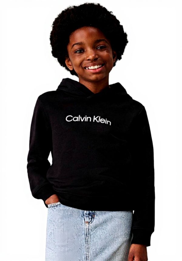 Calvin Klein Sweat à Capuche Terry Logo Mixte Enfant