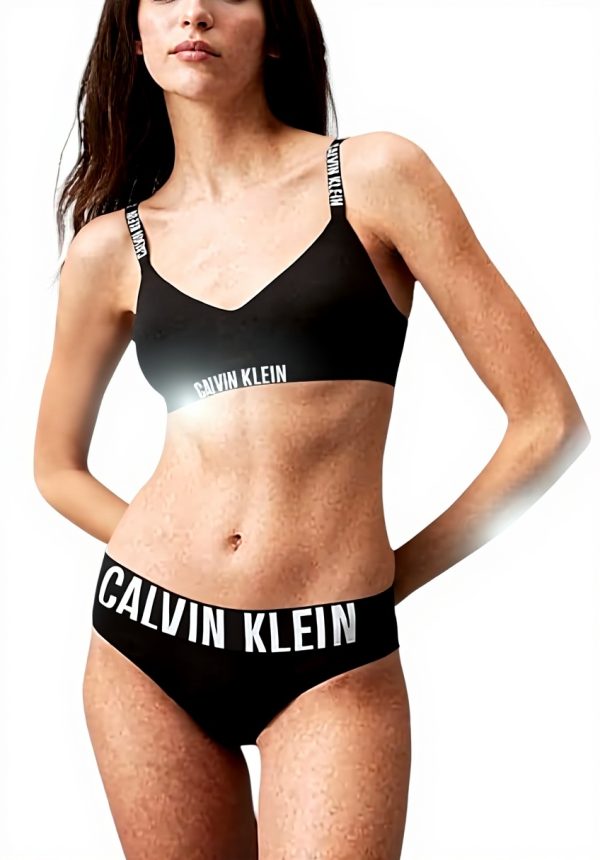 Calvin Klein Slip Femme Microfibre Noir Confortable