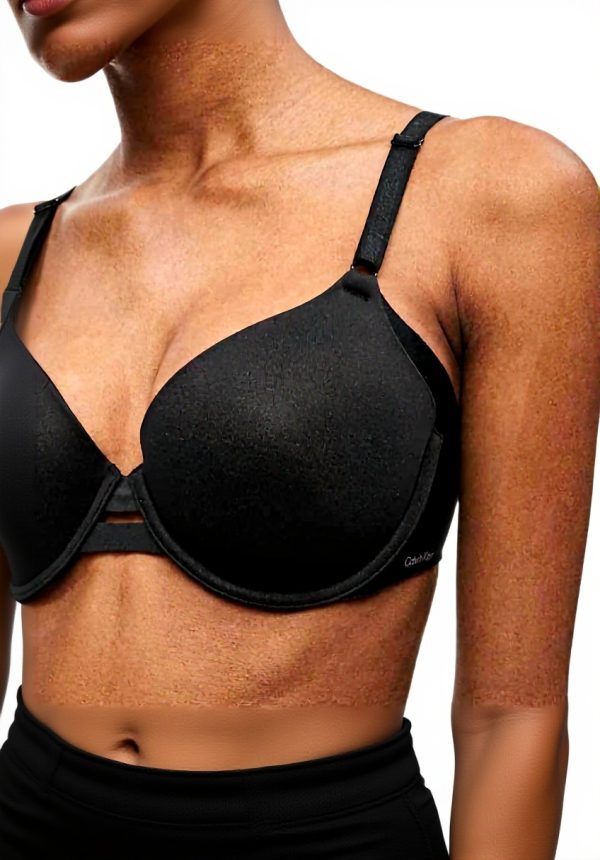 Soutien-gorge Calvin Klein T-Shirt Femme Noir Armatures