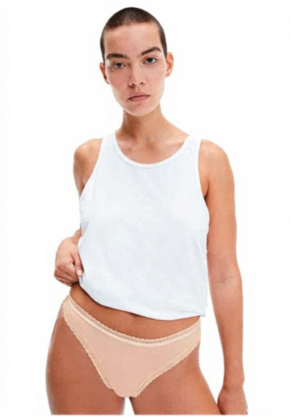 String Calvin Klein Femme Beige Coton Élégant Confortable
