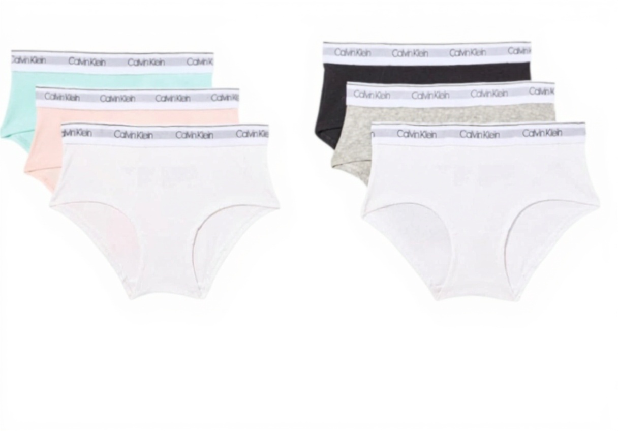 Lot de sous-vêtements hipster Calvin Klein pour fille en coton doux