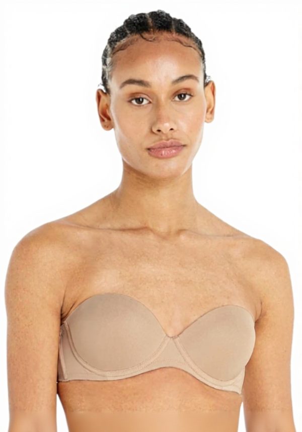 Soutien-gorge sans bretelles Calvin Klein push-up beige