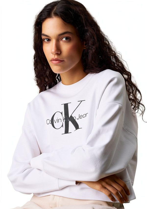 Sweat Calvin Klein Femme Monologo French Terry Col Ras du