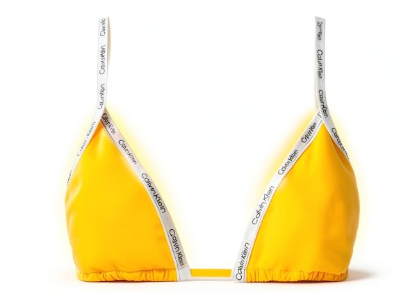 Maillot de bain Calvin Klein jaune polyamide deux pièces