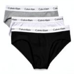 Slip Calvin Klein Homme Coton Élasthanne Confortable Noir-0