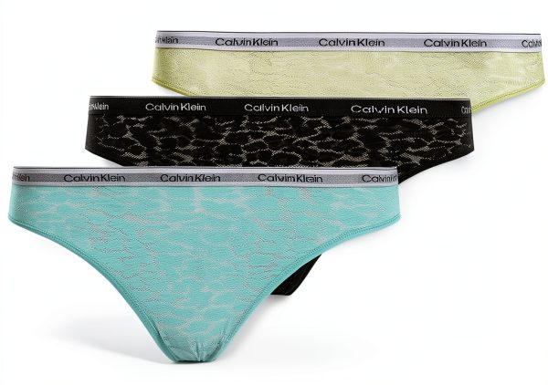 Calvin Klein Slips Brésiliens Lot de 3 Femme Dentelle