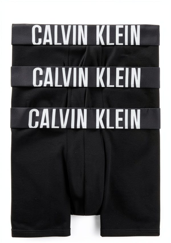 Calvin Klein Boxers Homme Coton Stretch Lot de 3 Noir