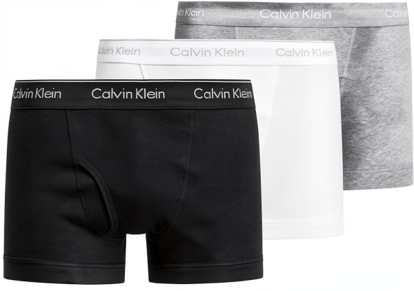 Boxers Calvin Klein Coton Stretch Lot 3 Blanc Homme Confort