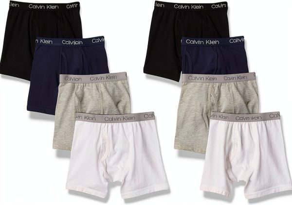 Boxers Calvin Klein garçon lot 8 coton confort maintien