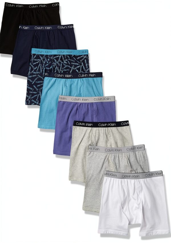 Boxers Calvin Klein garçon lot 8 coton confort journée