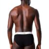Slip Calvin Klein Homme Coton Élasthanne Confortable Noir-3