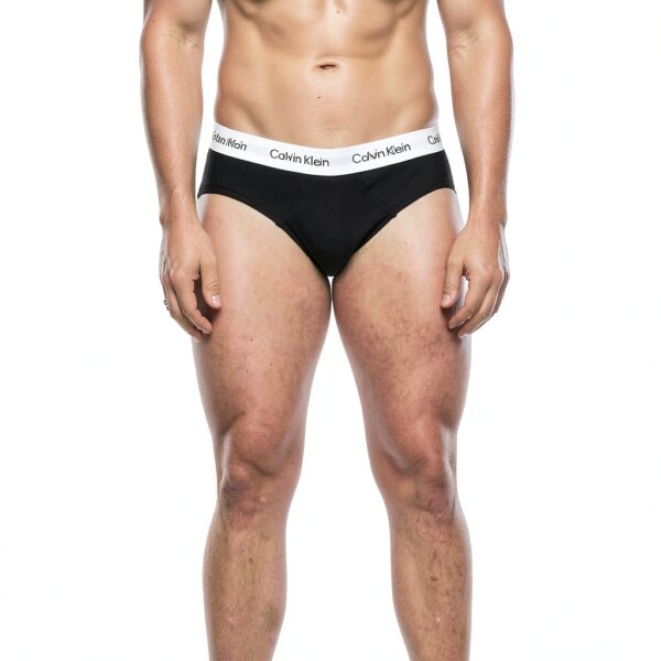 Slip Calvin Klein Homme Coton Élasthanne Confortable Noir-2