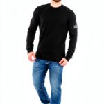 T-shirt Calvin Klein Homme Coton Confortable Col Ras-du-cou-0