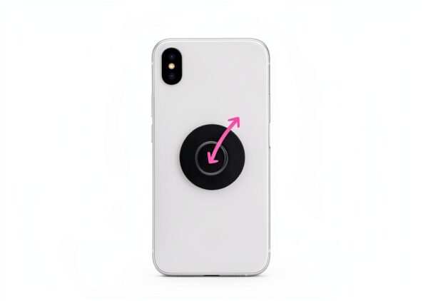 PopSockets PopGrip cœur vintage noir sans fil-3