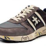 Premiata Adult Lander 6906 Gris Chaussures Homme Cuir Véritable-0