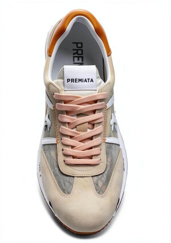 Chaussures Femmes Sneakers PREMIATA Conny 5612 Beige Cuir-5