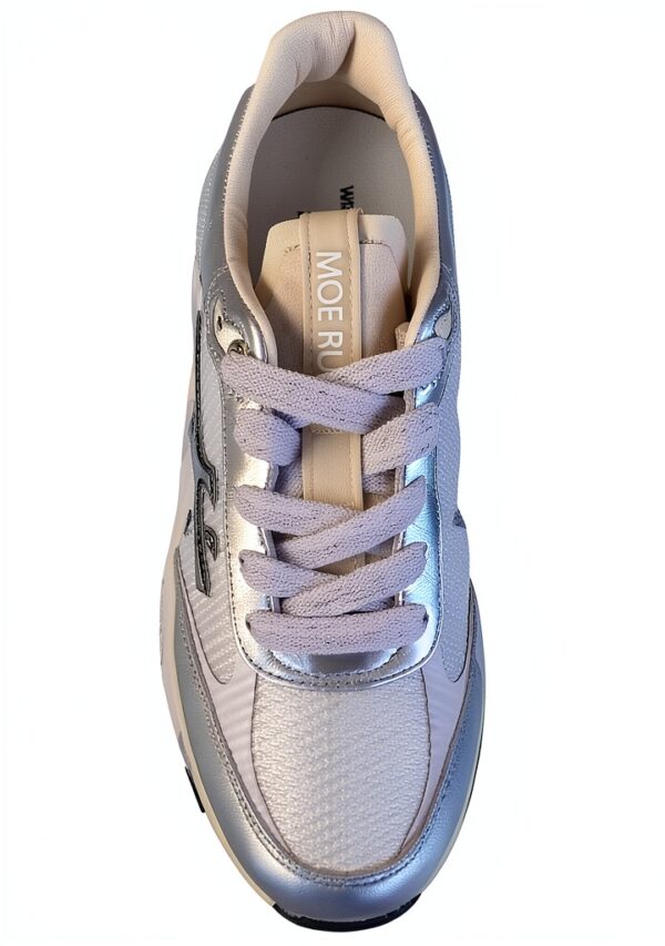 PREMIATA Chaussures Femme Sneaker Tissu Cuir MOERUND_6993 Argent-5