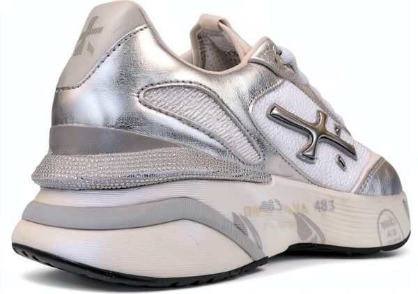 PREMIATA Chaussures Femme Sneaker Tissu Cuir MOERUND_6993 Argent-2