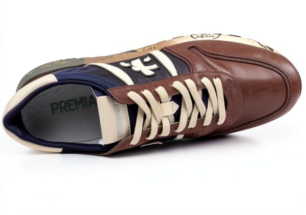 Premiata Adult Lander 6906 Gris Chaussures Homme Cuir Véritable-6