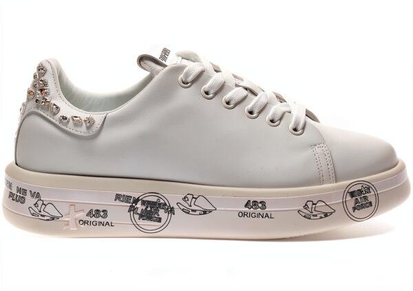 Baskets femme PREMIATA Belle 6712 Blanc taille 36 style épuré-0