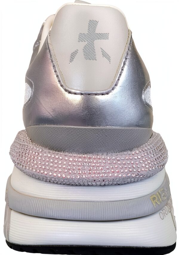 PREMIATA Chaussures Femme Sneaker Tissu Cuir MOERUND_6993 Argent-3