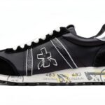 PREMIATA Chaussures Femme en Nylon et Cuir Vintage LUCYD_7760 Noir-0