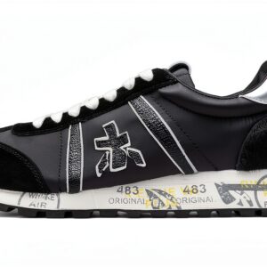 PREMIATA Chaussures Femme en Nylon et Cuir Vintage LUCYD_7760 Noir-0