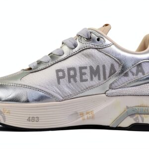 PREMIATA Chaussures Femme Sneaker Tissu Cuir MOERUND_6993 Argent-0