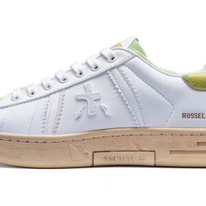 Chaussures Sneakers Femme PREMIATA RUSSELLD_7488 Blanc-Jaune en Cuir-0
