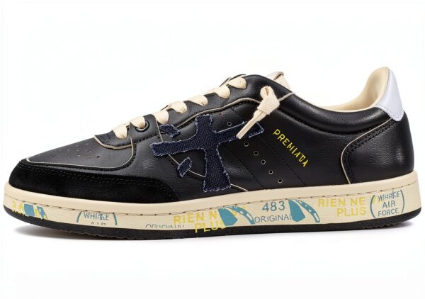 Baskets Clay D 6924 Premiata - Chaussures de Sport Femme Noir-1