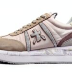PREMIATA Chaussures Sneakers Femme en daim et Nylon Conny_6671 Crème-0