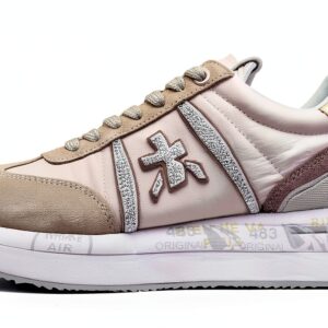 PREMIATA Chaussures Sneakers Femme en daim et Nylon Conny_6671 Crème-0