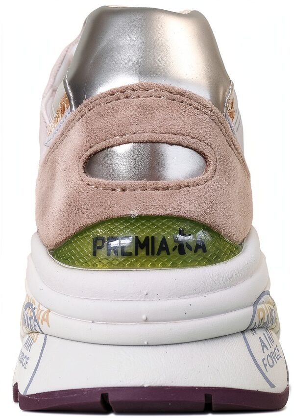 PREMIATA Baskets Femme MASED_7397 en Daim et Toile Beige Rose-4